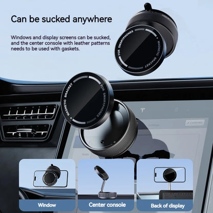 Vacuum Magnetic Car Phone Holder Foldable Suction Cup