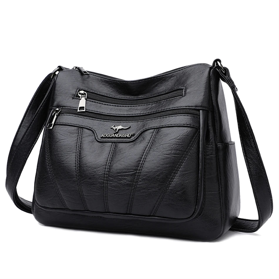 Soft Leather Women Bag Branded Designer Ladies Handbag Purses, Luxury Female Shoulder Bag Large Capacity Crossbody Bags Sac