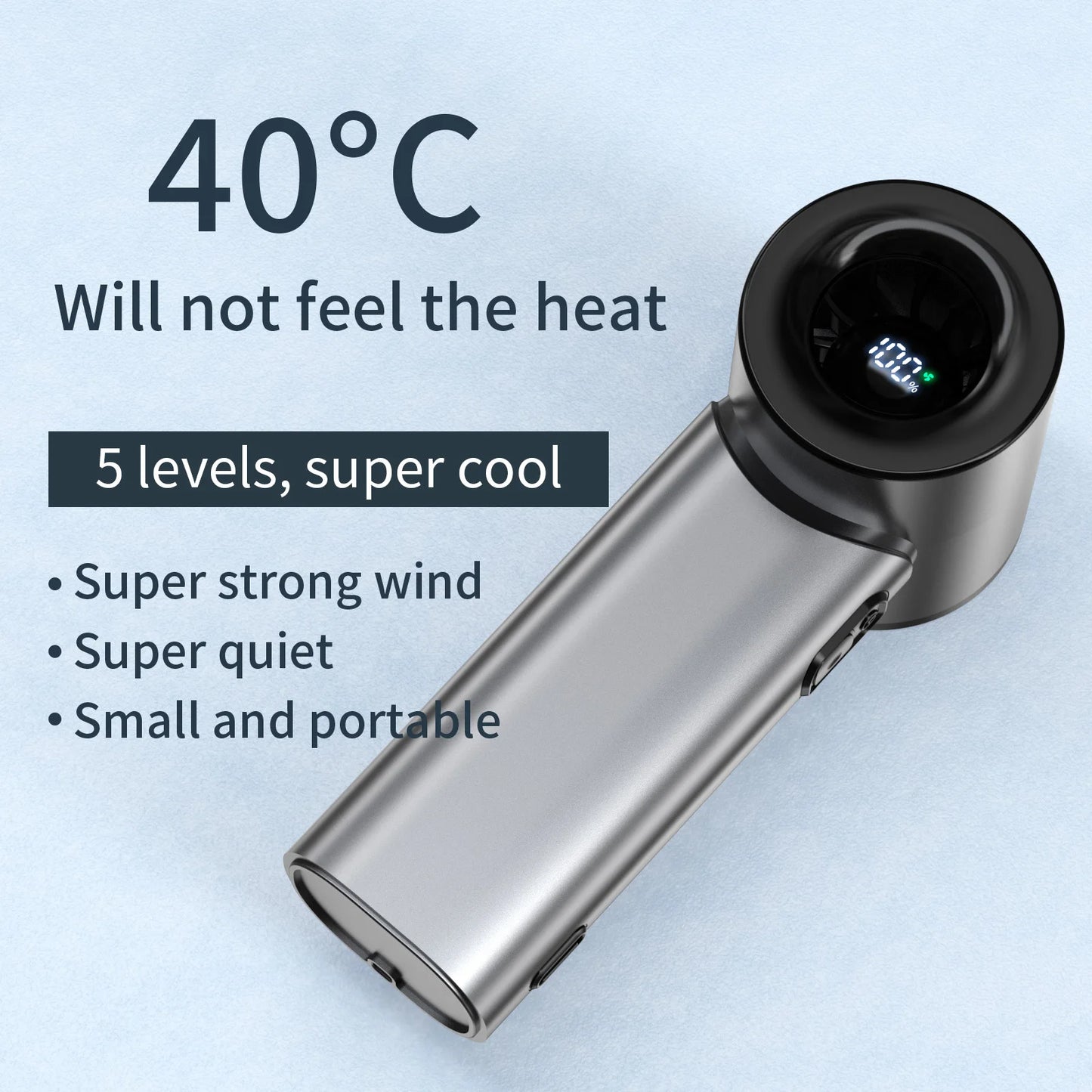 Rechargeable Handheld Fan, Stylish Design, Portable High Speed Fan - Small and Powerful for Outdoor Sports, Travel, Camping