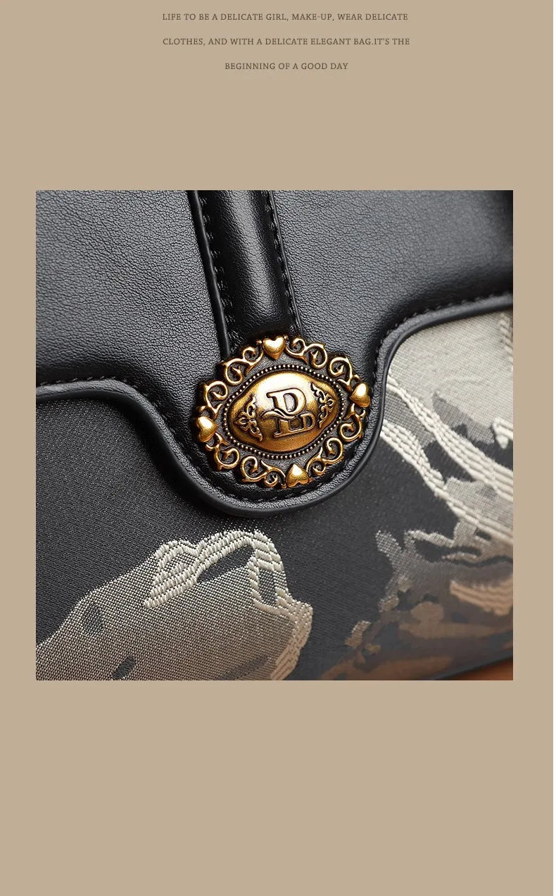 Classic Elegant Ladies Hand Bag By Famous Designer Luxury Brand Leather Shoulder Messenger Bag For Gifts