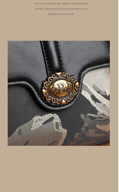 Classic Elegant Ladies Hand Bag By Famous Designer Luxury Brand Leather Shoulder Messenger Bag For Gifts
