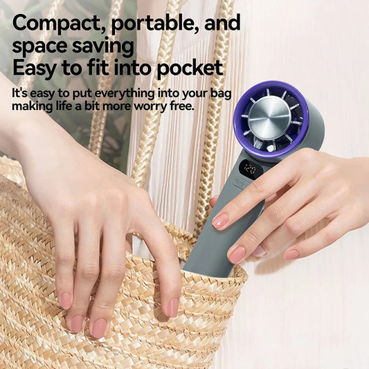 Xiaomi 3000mah Handheld Mini Fan Electric Hand Fans Ice Compress High-Speed Cooling USBRechargeable Portable LED Digital Display