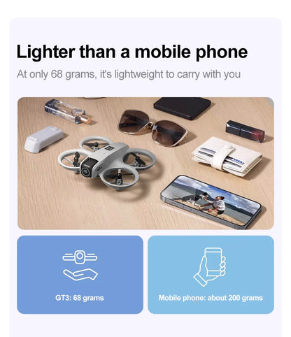 GT3 Drones Mini 8K HD Dual Camera Intelligent Obstacle Avoidances Aerial Photography Flyer Optical Flow Positioning Beginner UAV