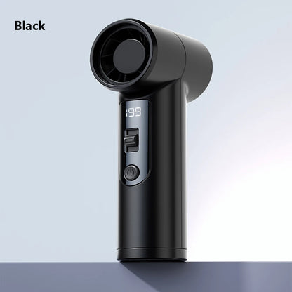 Rechargeable Electric Handheld Fan 199 Speeds Adjustable Portable Outdoor Mini Air Cooling Turbo Fan Personal Fan with Lanyard