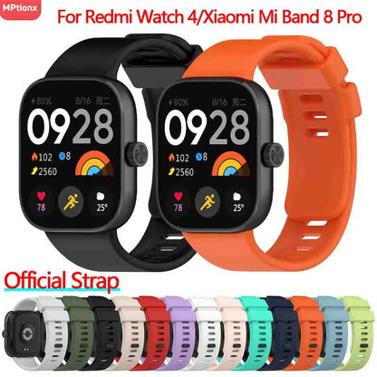Silicone Strap For Xiaomi Redmi Watch 4 Smart Watch Bracelet Replacement Correa For Xiaomi Mi Band 8 Pro WristBand Accessories
