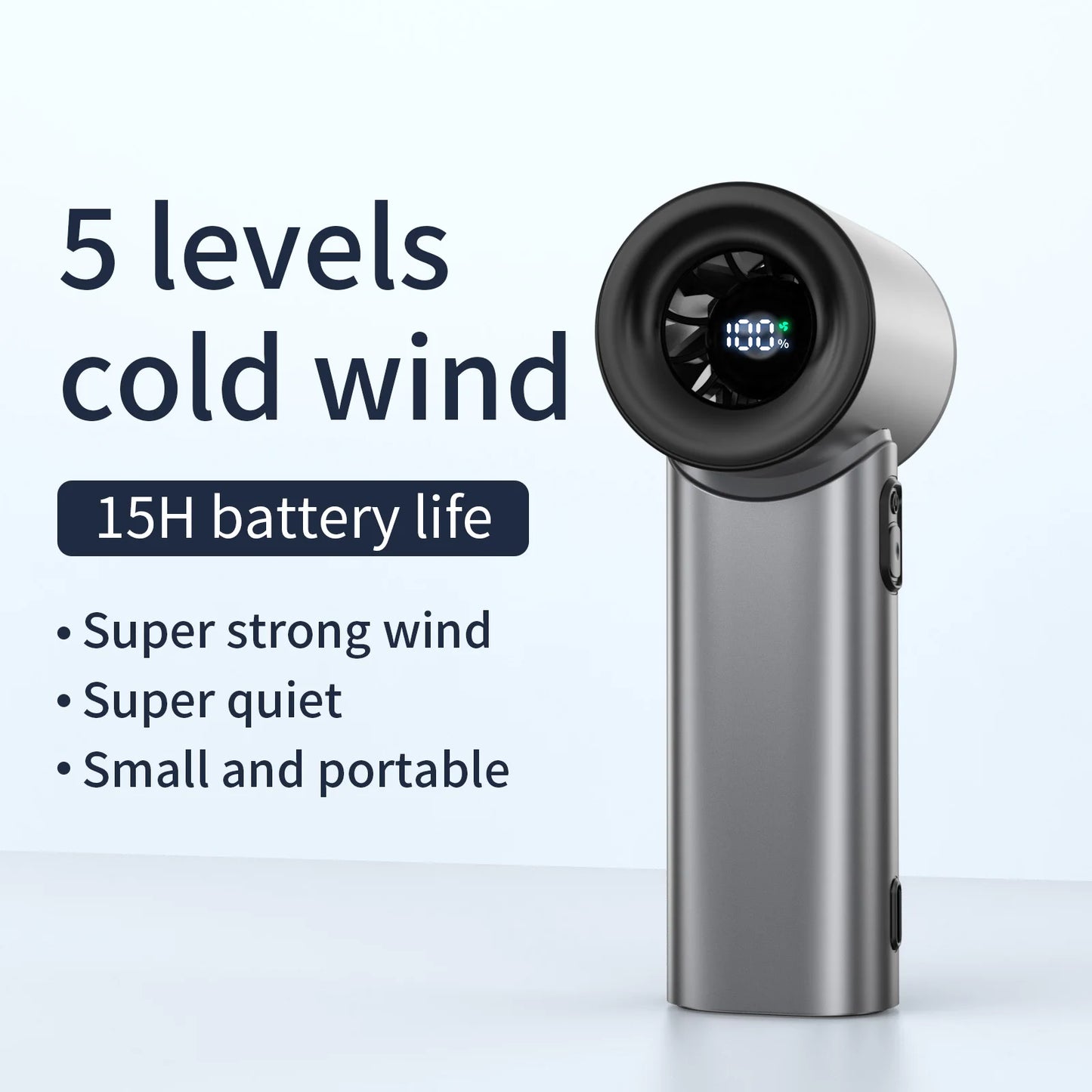 Rechargeable Handheld Fan, Stylish Design, Portable High Speed Fan - Small and Powerful for Outdoor Sports, Travel, Camping