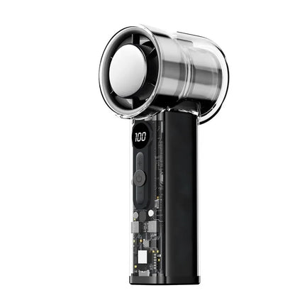 2025 Portable Handheld Fan - 100-Speed Turbo Cooling, 3000mAh Rechargeable, High Wind Outdoor Mini Fan with Adjustable Airflow