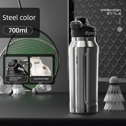 Japanese Style New Vacuum Cup Large Capacity Cold Cup SUS316 Stainless Steel Outdoor Sports  Water Cup Portable Student