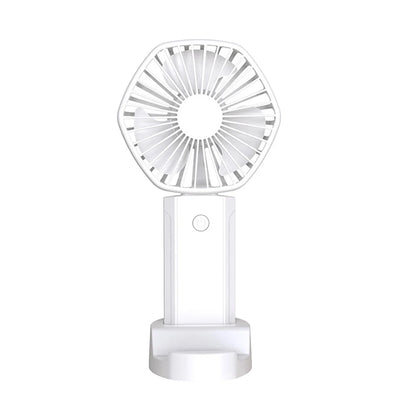 Handheld Mini Fan Portable Neck Hanging Fans USB Rechargeable Fan with Phone Stand 500mAh Suitable for Women Travel Outdoor Use