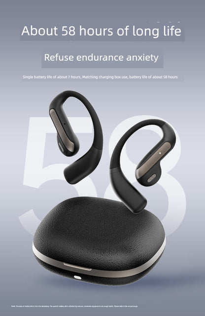 2025 New Arrival Half in-Ear Wireless Bluetooth Headset Ultra-Long Life Battery Non in-Ear Noise Reduction Sports Running for a Long Time without Pain