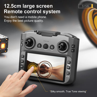 2025 S156 Mini Drone 8K HD Aerial Photography Dual-Camera Dron With Screen Omnidirectional Brushless Motor Drone RC