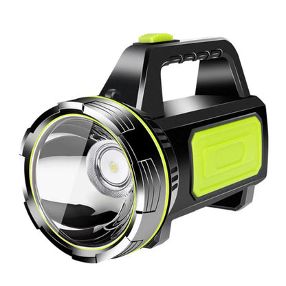LED Strong Searchlight Flashlight Portable Hand Lamp Rechargeable 2 Lighting Modes Emergency Hiking Camping Energy Saving Torch