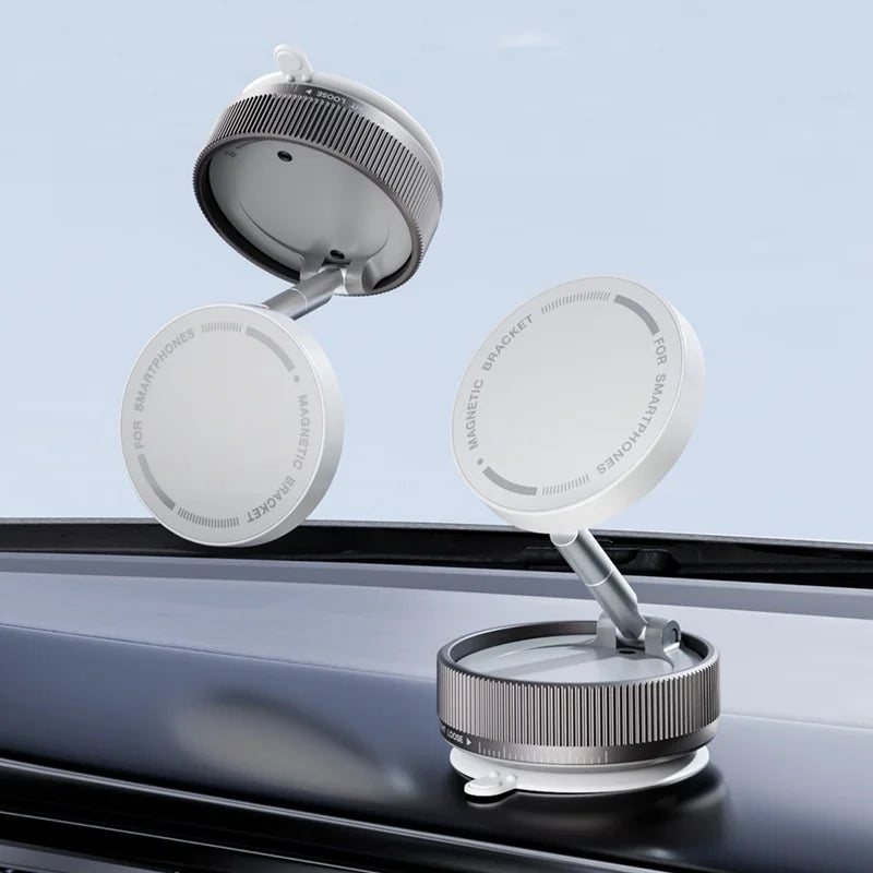 Vacuum Magnetic Car Phone Holder Foldable Suction Cup