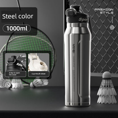 Japanese Style New Vacuum Cup Large Capacity Cold Cup SUS316 Stainless Steel Outdoor Sports  Water Cup Portable Student