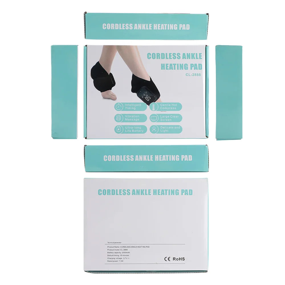 ChiJiaoDr Electric Heating Ankle Care Home Massager Foot Therapy Hot Compress Pain Relief Rehabilitation Protective Equipment