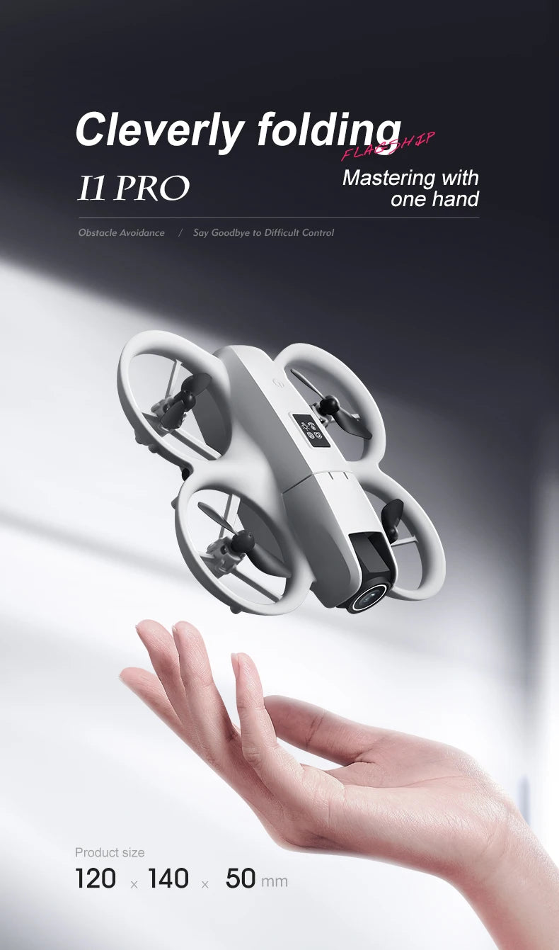 i1PRO Mini Drone Professional 8K HD Camera Drone 5G WIFI FPV UAV With screen remote control Avoidance Aerial Quadcopter Toy Gift