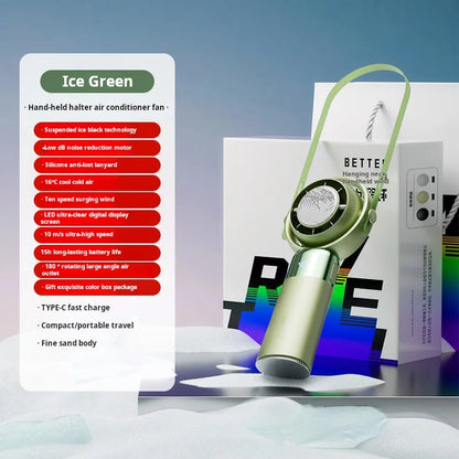 Handheld Fan High Speed Fan Handheld Outdoor Portable Fan Rechargeable Model Digital Life Display Model Strong Wind Long Battery