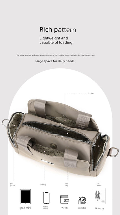 2024 New Arrival Large Capacity Handbag Women's Fashion Casual Lightweight Canvas Bag Women's Shoulder Messenger Bag Oxford Cloth