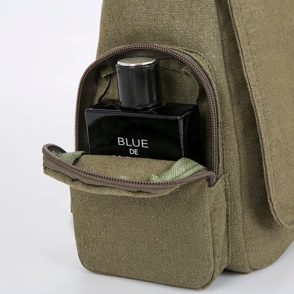 Retro Old Women's Bag Green Fresh Pattern Small Shoulder Large Capacity New Fashion Vintage Print Crossbody