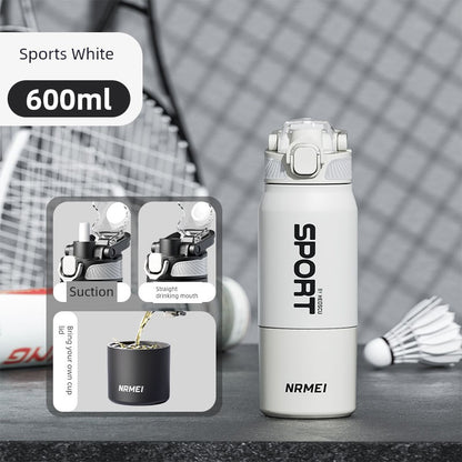 Japanese Style New Vacuum Cup Large Capacity Cold Cup SUS316 Stainless Steel Outdoor Sports  Water Cup Portable Student