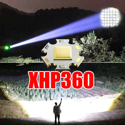 Most Powerful High Power Led flashlight 1000000LM XHP360 Rechargeable Led Flashlight Zoom Outdoor Tactical Lantern Hunting Torch