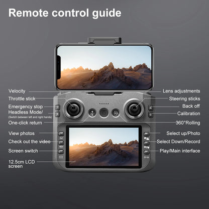 2025 S156 Mini Drone 8K HD Aerial Photography Dual-Camera Dron With Screen Omnidirectional Brushless Motor Drone RC