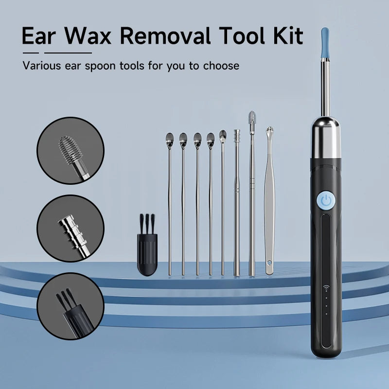 Visual Ear Cleaner Camera WIFI Ear Pick Waterproof 6LEDs Ear Sticks HD1080P 4.2MM Digital Ear Wax Removal Kits Ear Spoons Case