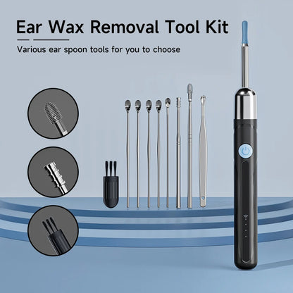 Visual Ear Cleaner Camera WIFI Ear Pick Waterproof 6LEDs Ear Sticks HD1080P 4.2MM Digital Ear Wax Removal Kits Ear Spoons Case