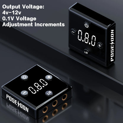POSEIDON Tattoo Power Supply High Quality Tattoo Power Supply For Tattoo Machine Black Wired High Power Tattoo Power Supply