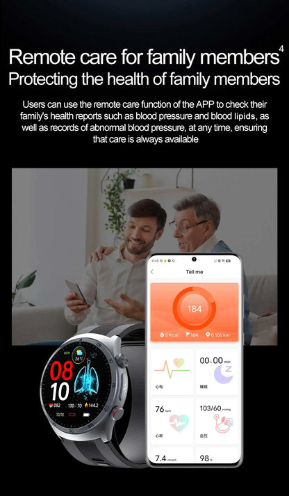 Airbag Smart Watch  2025 New Health watch men Air pump True Accurately Blood Pressure watches Uric Acid Blood Lipids