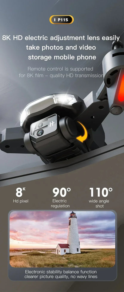 VIVO P11 Max Drone 8K 5G GPS Professional HD Aerial Photography Dual Camera Obstacle Avoidance Brushless Quadrotor 1000M