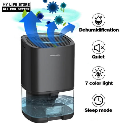 Smart Air Purifier Portable Silent Dehumidifier Home Dehumidifier Dryer Bedroom Office Kitchen Deodorizer Dryer US Plug