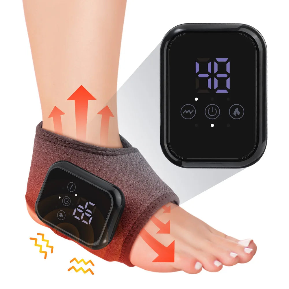 ChiJiaoDr Electric Heating Ankle Care Home Massager Foot Therapy Hot Compress Pain Relief Rehabilitation Protective Equipment