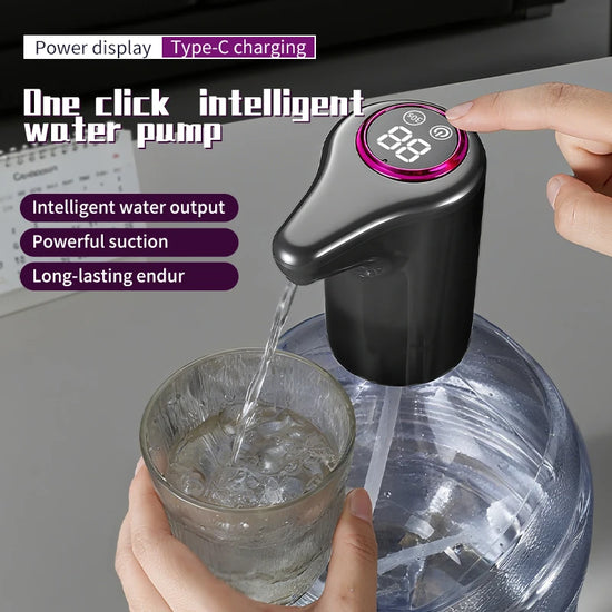 Water Dispenser Pump Drinking Water Dispenser USB Charging Water Jug Dispenser Pump Universal for Home Kitchen Office