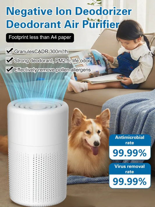 Air Purifiers Home Remove Smoke Odor Formaldehy Air Cleaner HEPA Filter PM 2.5 Air Freshener for Car Bedroom Small Air Purifier
