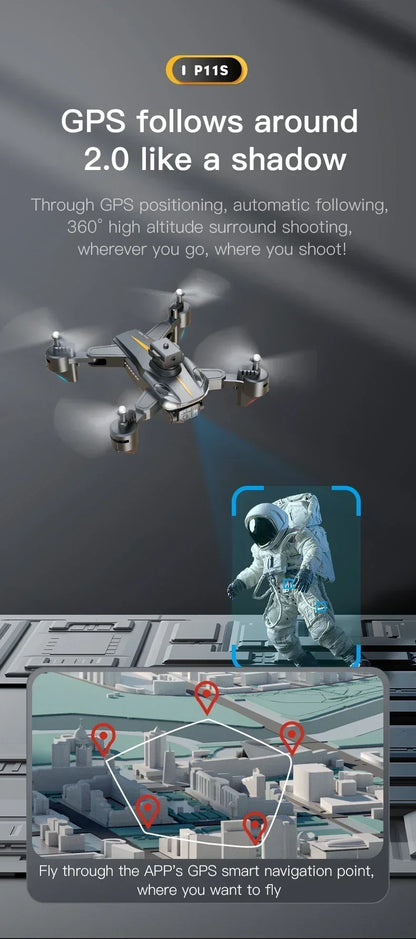VIVO P11 Max Drone 8K 5G GPS Professional HD Aerial Photography Dual Camera Obstacle Avoidance Brushless Quadrotor 1000M