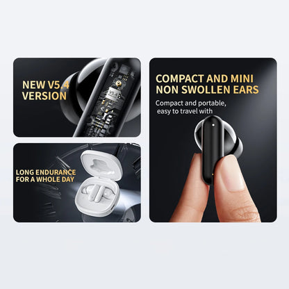 LX-60 Full Touch Screen Headphones ANC Bluetooth 5.4 Noise Cancelling Earphones HiFi Stereo Wireless In-Ear ENC Earbuds With Mic