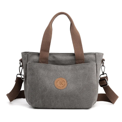 2025 NEW Top-Handle Bag For Women Shoulder CrossBody Bag Vintage Canvas Ladies Tote Messenger Bag Small Female Travel Handbag