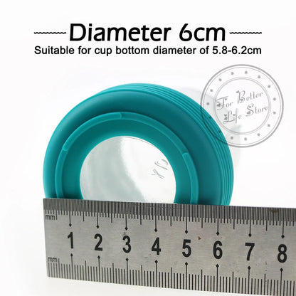 6cm 15 Colour Threaded Soft Silicone Cup Bottom Cover Wear Resistant Ring Sleeve Sheath Anti Slip Good Toughness