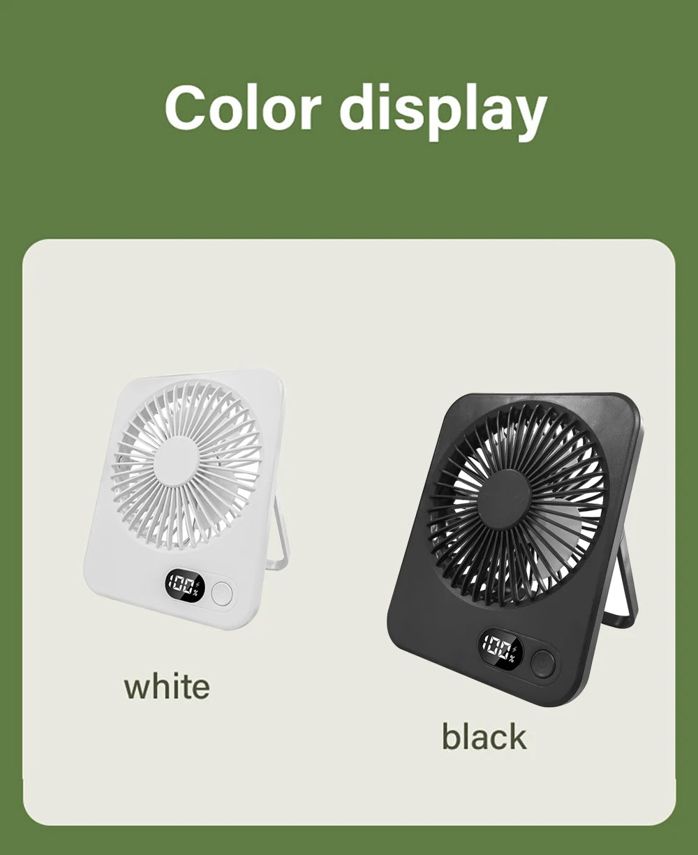 Desk Fan Portable Desktop Fan Mini USB Rechargeable Fans 5 Speed Adjustable 180° Foldable Portable Small Silent Fan for Office