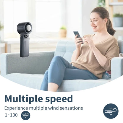 Portable Mini Refrigeration Handheld Fan 199 Speed Stylish Manual Adjustable fan USB rechargeable fan