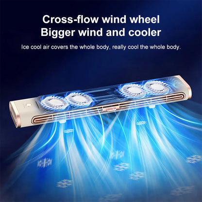 Bladeless Fan Adjustable Vents Air Condition Fan Space-Saving for Bedroom Home Office Room
