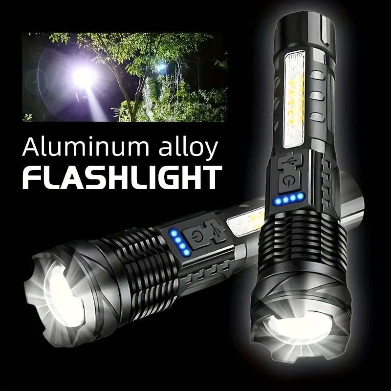 Strong Light Flashlight Charging, Long Endurance, Outdoor Multifunctional Long-range Illumination, Flashlight with Work Light