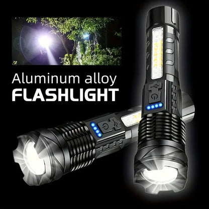Strong Light Flashlight Charging, Long Endurance, Outdoor Multifunctional Long-range Illumination, Flashlight with Work Light