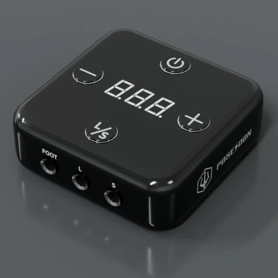 POSEIDON Tattoo Power Supply High Quality Tattoo Power Supply For Tattoo Machine Black Wired High Power Tattoo Power Supply