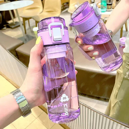 2024 550ml Tritan Sport Bottle Travel Water Bottles BPA FREE Tritan Drink Bottle Cup for Girl Boy School Outdoor Plastic Bottles