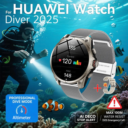 2025 New Premium GPS Smart Watches Outdoor Altimeter Barometer AMOLED Screen Built-in GPS Compass Military Sports Smartwatch Men