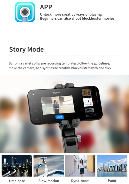 Q18 Desktop Following the shooting Mode Gimbal Stabilizer Selfie Stick Tripod with Fill Light for Smartphone