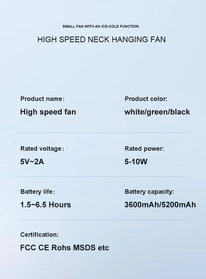 Handheld Fan High Speed Fan Handheld Outdoor Portable Fan Rechargeable Model Digital Life Display Model Strong Wind Long Battery
