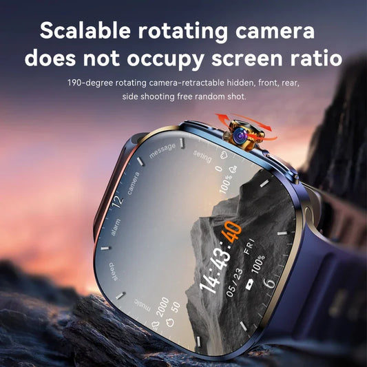 2025 M99 5G Smart Watch: Android 10.0, 9MP Rotary Camera, 256GB Storage, GPS/NFC, 1.95" AMOLED Screen